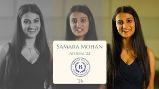 Alumni Testimonial | Samara Mohan | Barnard College | NYC | Athena Education #betterthanyesterday