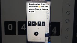 Time animation with #reactnative #reanimated #engineercodewala