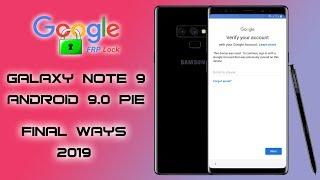 BYPASS NEW FRP GALAXY NOTE 9 ANDROID 9 0 PIE SKIP GOOGLE ACCOUNT LOCK 2019 SECURITY