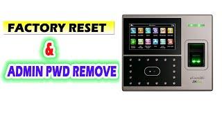 How to Zkteco uface800 Reset admin password Factory Reset Admin Pwd Remove