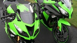2013 Kawasaki NINJA 300 Special Edition & NINJA 636 ZX6R Side by Side Physical Comparison
