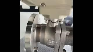 Electric 3 Way Flanged T type L type Stainless Steel Ball Valve