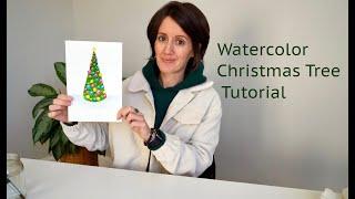 Watercolor Christmas Tree Tutorial