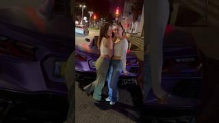 sports car sound reaction Girl  #viral #shorts #short #reaction