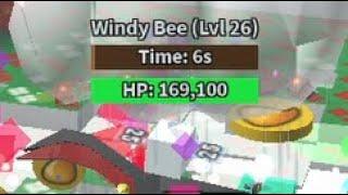 World Record Solo Level 26 Windy Bee | Bee Swarm Simulator