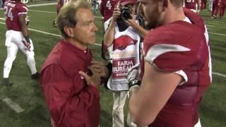 WEB EXTRA: SABAN COMFORTS ARKANSAS PLAYER OVER SHARED LOSS