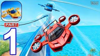 FlyCar Race Rush 3D - Gameplay Walkthrough Part 1 Level 1-11 Race Master Fly Car (iOS, Android)