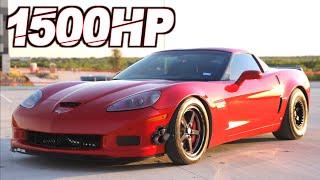 Baddest Street Z06 We've Seen! 1500HP Turbo Vette "EL JEFE" MAX BOOST TEST! (Highway Pulls)