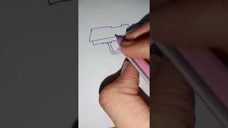 How to draw USP gun #trending #viral #youtube #shorts #drawing #art
