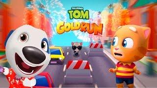 Tom Gold Run #100 TALKING TOM AND FRIENDS CAT ANGELA cartoon video game for kids