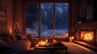 By the Hearth’s Gentle Glow – Piano melodies and falling snow for peaceful and warm winter nights