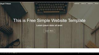 Simple Website Template In HTML, JavaScript with Source Code | Source Code & Projects