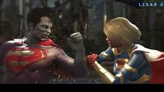 Injustice 2 - Бизарро против Супергёрл - Intros & Clashes (rus)