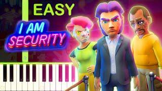 I AM SECURITY THEME - EASY Piano Tutorial