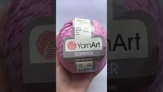 Подробный обзор пряжи YarnArt Summer(хлопок с вискозой) №01 Розовый