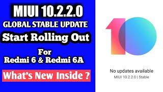 MIUI 10.2.2.0 Start Rolling Out for Redmi 6 & Redmi 6A Bug Fixed New Features