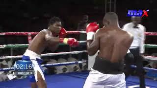 Ebenezer Sowah beats Gabriel Odoku through a TKO. | #Bel7StarGhanaProfessionalBoxingLeague | FN8