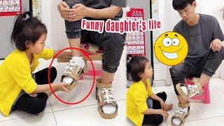 Can I wear the sandals my daughter made for me out of a cardboard box?#funny videos