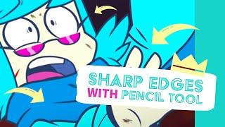 How to GET SHARP EDGES WITH THE PENCIL TOOL (Clean up) (Harmony)