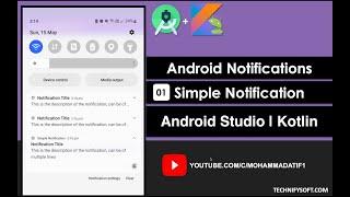 Android Notifications | Simple Notification |  Android Studio | Kotlin