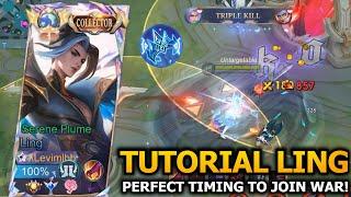 TUTORIAL LING PERFECT TIMING TO JOIN WAR!! | LING FASTHAND BEST ROTATION FOR AUTO WINSTREAK!!