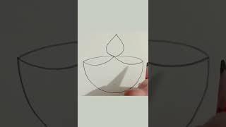 Diya Drawing #shorts #art #drawing