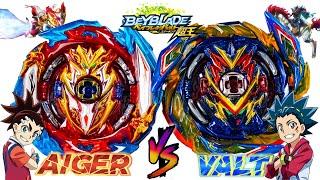 Infinite Achilles Dm' 1B VS Brave Valkyrie Ev' 2A Aiger VS Valt Beyblade Burst Surge ベイブレードバースト超王