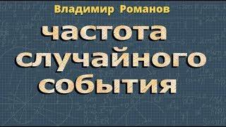 теория вероятности ОТНОСИТЕЛЬНАЯ ЧАСТОТА случайного СОБЫТИЯ