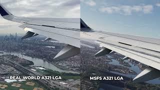 NEW FENIX A321 Sharklet Wing View VS REAL World Comparison [MSFS]