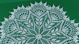 Ажурная салфетка крючком Леони. Первая часть. Мастер класс.  #crochet