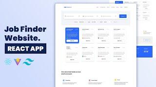  React JS Tutorial with Tailwind CSS - JOB FINDER APP | Download Full Source Code.