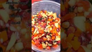 Double Bean Mediterranean Salad| #lunch  #salad 🫘🫑