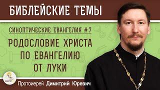 Синоптические Евангелия #7.  Родословие Христа по Евангелию от Луки (Лк. 3:23-38). о.Димитрий Юревич