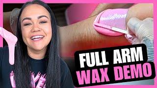 STEP BY STEP FULL ARM WAX W/ HARD WAX FOR BEGINNERS | BREE MESQUIT | PINK CREAM REBEL WAX