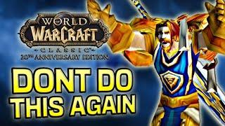 10 MISTAKES to AVOID in Fresh WoW Classic