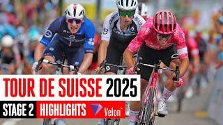 Exciting punchy finish  Tour de Suisse Stage 2 Highlights