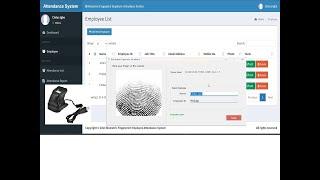 Online Biometric Fingerprint Employee Attendance System in PHP MySQL and C# - ZKTeco 4500