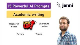 Best AI Prompts For Academic Writing. How to write a review paper using Jenn?