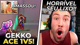 TCK PERDEU A PACIÊNCIA COM GHOST NA PARTIDA! PAULA NOBRE REAGINDO ACE 1V5 DO GEKKO - VALORANT CLIPS