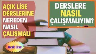 Açık Lise Derslerine Nasıl Çalışılacak? (Ders Kitaplarının Kontrolü)