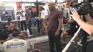 Mike Tyson Hits Iron Mike Productions GYM