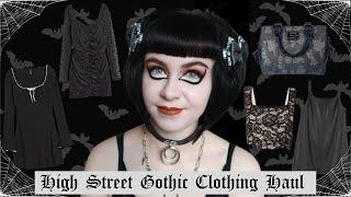 HIGH STREET GOTHIC CLOTHING HAUL & TRY ON | H&M, Primark, Quiz & Loungefly | goth dresses, top & bag