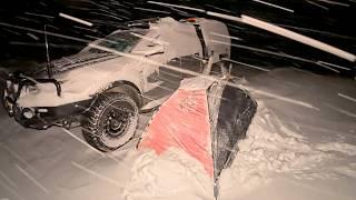 Winter Camping In A SNOW BLIZZARD