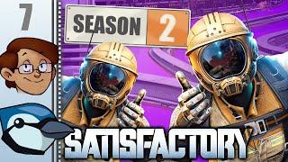 Let's Play Satisfactory Multiplayer Season 2 Part 7 - First Try at... an Actual Building