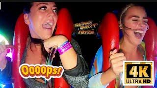 Nice bounce girl on slingshot ride  part 115 #slingshotchallenge #amusementpark