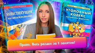 Разбор всего раздела «Право» | Повторяем 16 тем за 1 занятие! | ЕГЭ обществознание