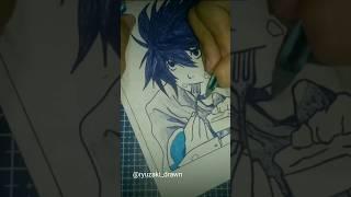 L (Death Note) ️ #drawing #fanart ##drawn #anime #desenho #artista #deathnote #ryuzaki #shinigami