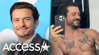 Orlando Bloom Snaps Shirtless Selfie Showcasing Chest Tattoo Transformation For New Role