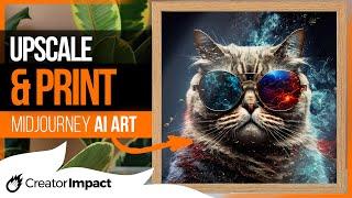 How to Upscale Midjourney Images for Print / Print on Demand (Ai Art)