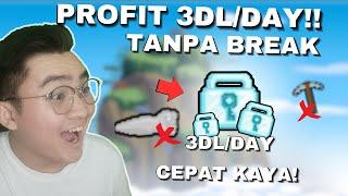 SEHARI BISA CUAN 3DL+/DAY !! TANPA NGULI! AUTO PROFIT | Growtopia Profit 2024